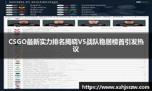 CSGO最新实力排名揭晓V5战队稳居榜首引发热议